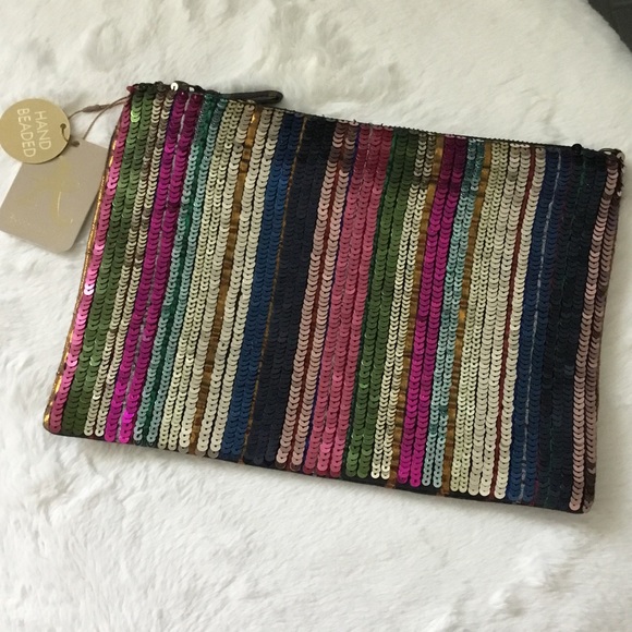 Accessorize Hand beaded sequin rainbow bag - Picture 9 of 9